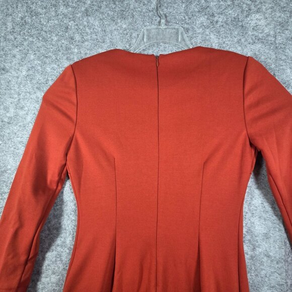 Gianni Bini The In Crowd Bell Sleeve Ruffle tiered Sophie Dress burnt orange 6 - Picture 7 of 9
